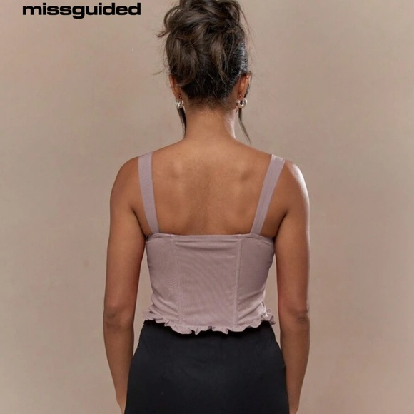 Missguided Purple Sleeveless Bustier Bodysuit - Picture 3 of 9